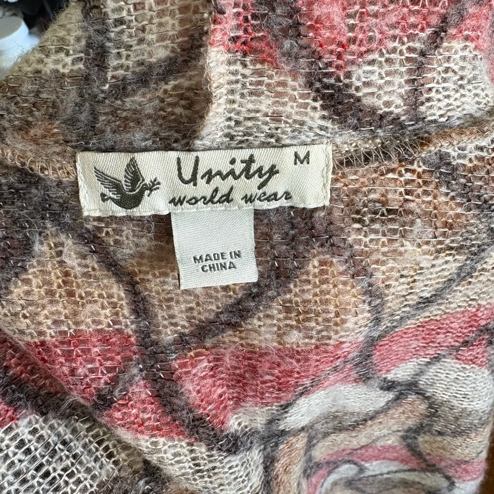 Geometric Patterned Open Front Cardigan - Picture 8 of 10